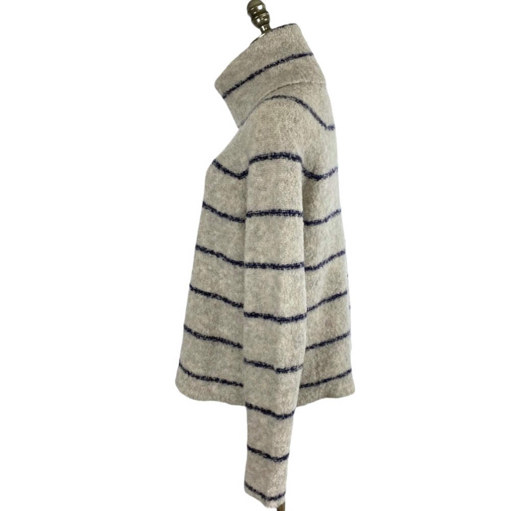 Madewell Gray Roundtrip Turtleneck Sweater Stripe - Picture 3 of 13